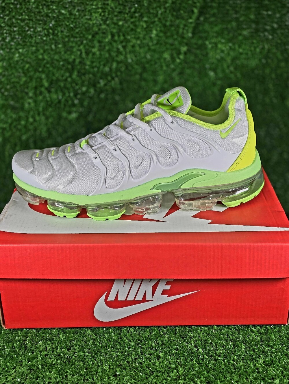 Nike Air Max Vapormax Tennis 🎾 🍏 Green Plus Men Sneakers White Men Brand New - Picture 3 of 16
